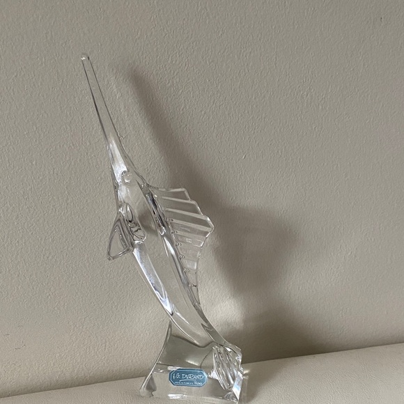 J.G Durand Other - Transparent Crystal Swordfish Sculpture
